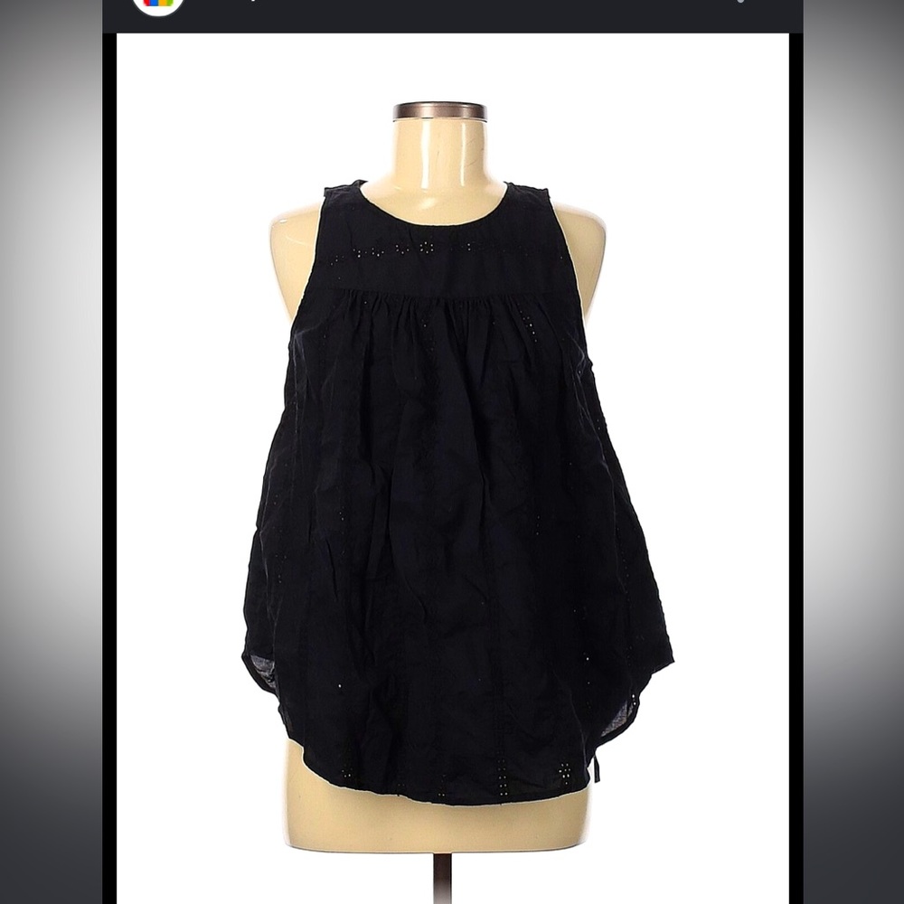 Faded Glory Women Black Sleeveless Blouse S